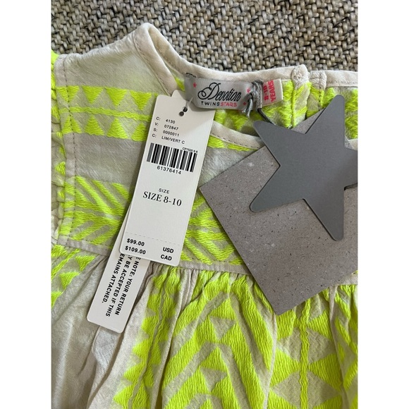 Anthropologie Devotions Twin Petra Embroidered Lime Two Piece Set Size 8/10 NWT - Picture 8 of 16